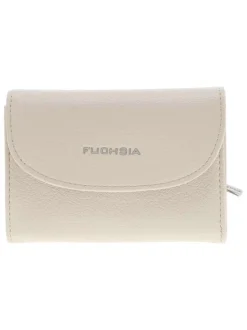 Portefeuille beige uni effet grainé avec plusieurs compartiments