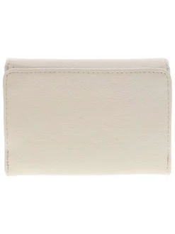 Portefeuille beige uni effet grainé avec plusieurs compartiments
