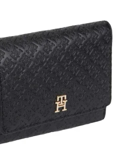 Portefeuille noir pourvu d'une fermeture zippée et du logo de la marque