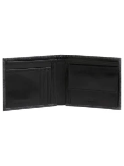 Porte-Monnaie noir avec imprimés et fermeture bouton pression