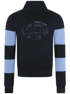 Pull en coton nuit en maille tricotée pourvu d'un col camionneur