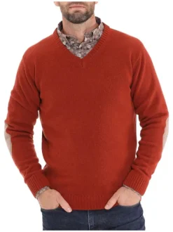 Pull en laine anthracite uni avec extrémités en bord-côte et renforts aux coudes