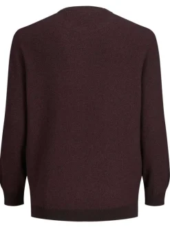 Pull en maille piquée AARON bordeaux en coton
