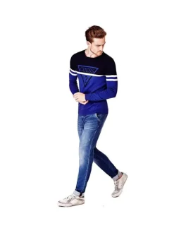 Pull homme bleu