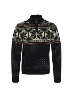 Pull homme coupe droite noir