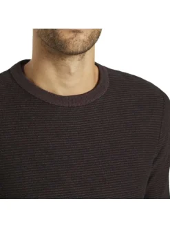 Pull homme droit uni bordeaux