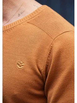 Pull homme Gaspard YELLOW ajusté uni moutarde