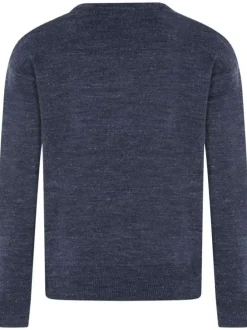 Pull Melvin anthracite uni col rond et manches longues