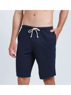 Pyjama court marine en coton