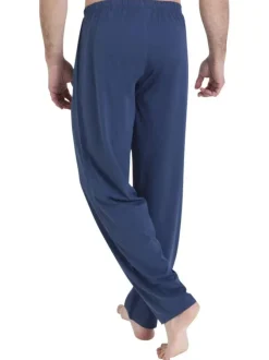 Pyjama en coton bleu marine et gris pourvu de manches longues