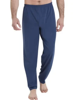 Pyjama en coton bleu marine et gris pourvu de manches longues
