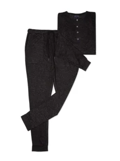 Pyjama long anthracite coupe ajustée