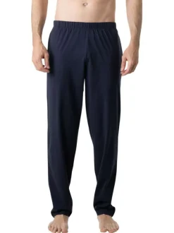 Pyjama long en coton bordeaux uni pourvu d'une coupe droite et d'un col boutonné