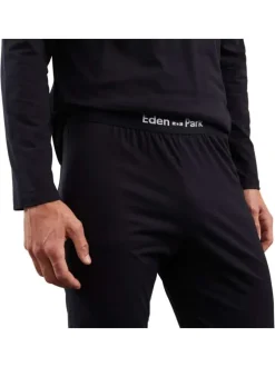 Pyjama Long en coton couleur nuit uni avec une coupe droite et un col rond