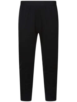 Pyjama long en coton gris et noir imprimé avec une coupe droite et un col rond