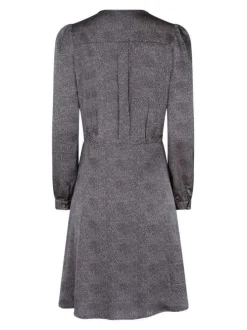 Robe femme fluide à pois noir