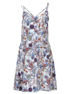 Robe à fines bretelles imprimé floral femme