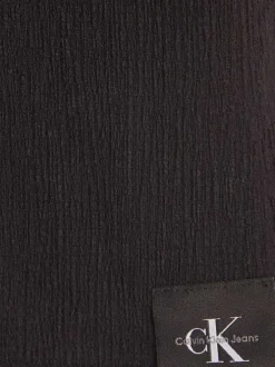 Robe longue noire unie texturée avec coupe droite col v et à manches courtes