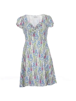 Robe manches courtes femme blanc