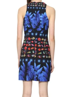 Robe sans manche femme bleu