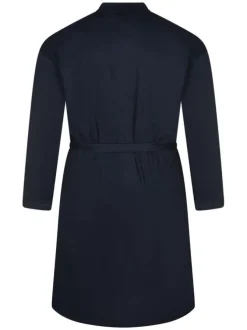 Robes de chambre marine unie avec une ceinture à nouer à la taille