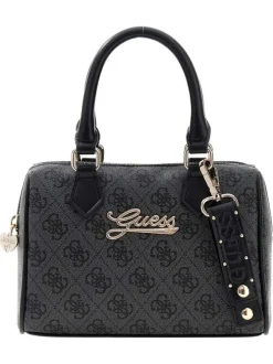 Sac à main anthracite pourvu d'une bandoulière amovible et réglable