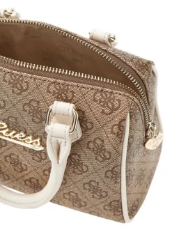 Sac à main beige pourvu d'une bandoulière amovible et réglable