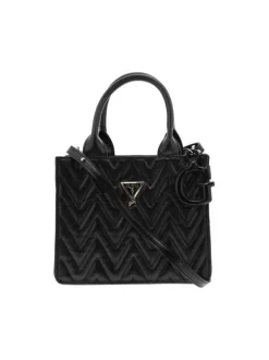 Sac à main noir effet pailleté pourvu d'une bandoulière réglable