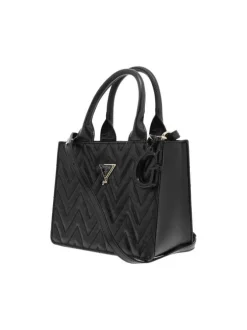 Sac à main noir effet pailleté pourvu d'une bandoulière réglable