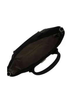 Sac à main noir orné d'un motif monogramme et pourvu d'un porte-monnaies