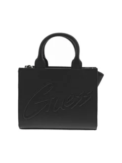 Sac porté mains de couleur noir uni avec une poche centrale zippée