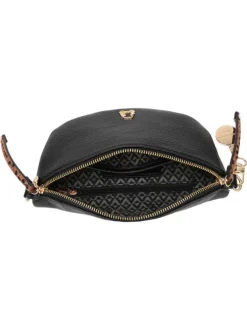 Sac banane noir effet grainé avec fermeture à glissière