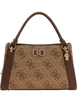 Sac à bandoulière amovible marron orné d'un motif monogramme