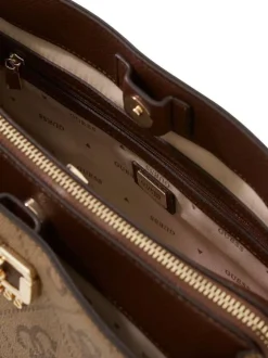 Sac à bandoulière amovible marron orné d'un motif monogramme