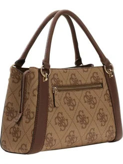 Sac à bandoulière amovible marron orné d'un motif monogramme
