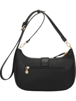 Sac à bandoulière amovible noir avec logo de la marque à l'avant