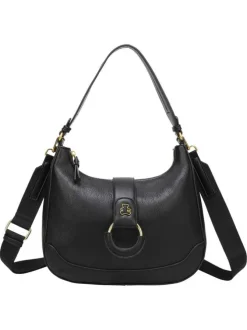 Sac à bandoulière amovible noir avec logo de la marque à l'avant