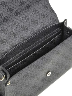 Sac à bandoulière anthracite pourvu d'une bandoulière plate amovible et réglable