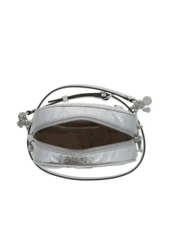 Sac bandoulière argent imprimé avec une petite poche à l'arrière