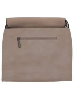 Sac à bandoulière beige pour femme uni avec une petite poche zippée