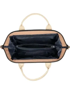 Sac à bandoulière Crossbody Medium Andenne beige uni en simili cuir