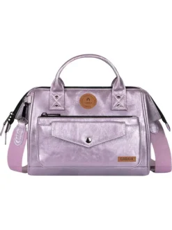 Sac à bandoulière Crossbody Medium Capri lilas brillant en simili cuir