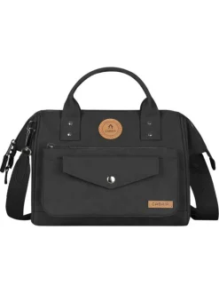 Sac à bandoulière Crossbody Medium Le Havre noir uni en simili cuir