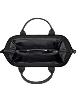 Sac à bandoulière Crossbody Medium Le Havre noir uni en simili cuir