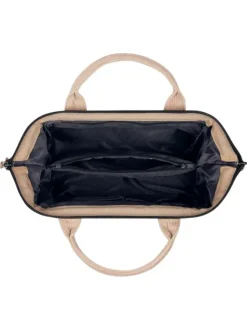 Sac à bandoulière Crossbody Medium Luxor beige uni en velours côtelé