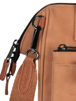 Sac à bandoulière Crossbody Medium Moscow camel uni en simili cuir