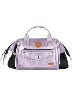 Sac à bandoulière Crossbody Small Capri lilas brillant en simili cuir