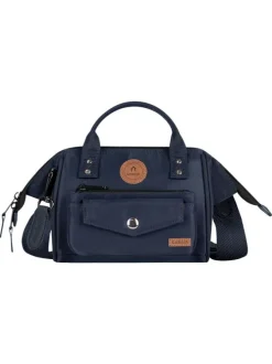 Sac à bandoulière Crossbody Small Le Havre noir uni en simili cuir
