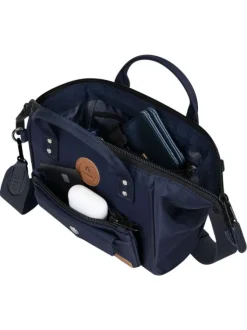 Sac à bandoulière Crossbody Small Le Havre noir uni en simili cuir