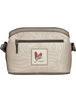 Sac à bandoulière multicolore à motifs avec une poche extérieure zippée